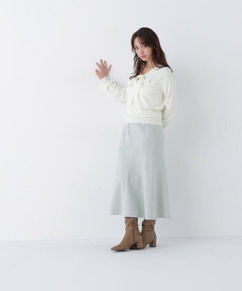 NATURAL BEAUTY BASIC(ナチュラルビューティーベーシック)の「天竺ボウタイニット(ニット/セーター・レディース・ブルー/ネイビー/オフホワイト・FREE)」の10枚目の写真