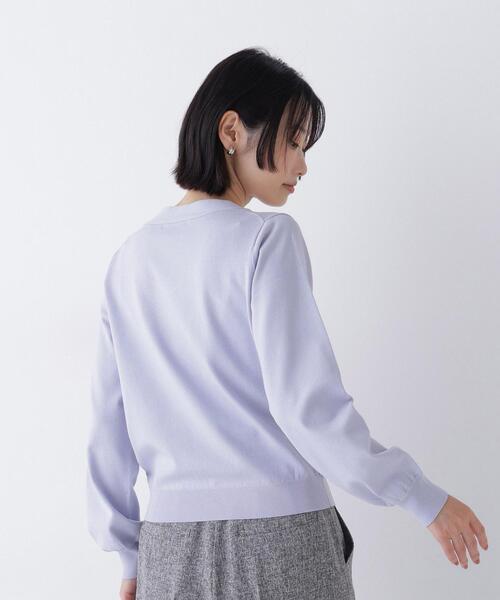 NATURAL BEAUTY BASIC(ナチュラルビューティーベーシック)の「天竺ボウタイニット(ニット/セーター・レディース・ブルー/ネイビー/オフホワイト・FREE)」の15枚目の写真