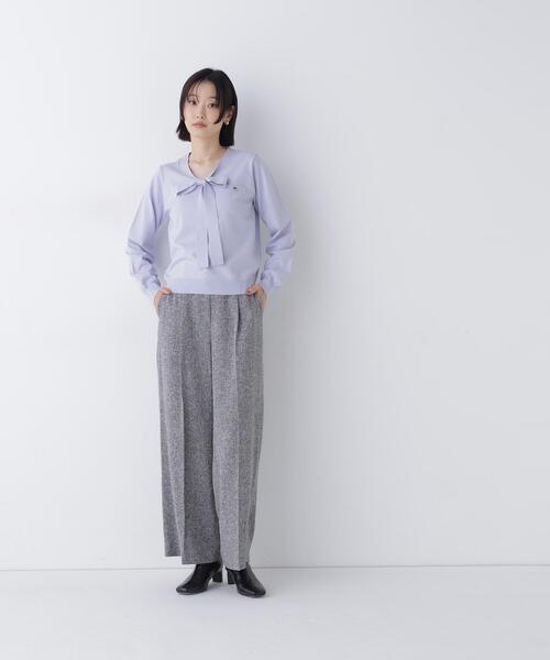 NATURAL BEAUTY BASIC(ナチュラルビューティーベーシック)の「天竺ボウタイニット(ニット/セーター・レディース・ブルー/ネイビー/オフホワイト・FREE)」の16枚目の写真
