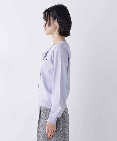 NATURAL BEAUTY BASIC(ナチュラルビューティーベーシック)の「天竺ボウタイニット(ニット/セーター・レディース・ブルー/ネイビー/オフホワイト・FREE)」の19枚目の写真