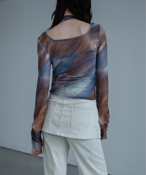 VACANCY(ヴァカンシー)の「レイヤードライクカラーデニム(デニムパンツ・レディース・ブルー/ブラウン/ベージュ・LARGE/MEDIUM/SMALL)」の7枚目の写真