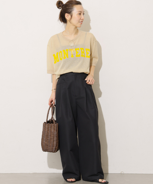 JOURNAL STANDARD relume(ジャーナルスタンダード レリューム)の「《追加5》2タックワイドパンツ(チノパンツ・レディース・ベージュ/ブラック/カーキ・36/38)」の5枚目の写真