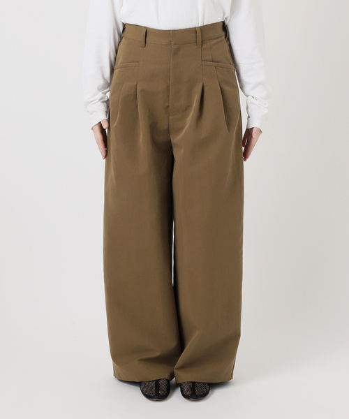 JOURNAL STANDARD relume(ジャーナルスタンダード レリューム)の「《追加5》2タックワイドパンツ(チノパンツ・レディース・ベージュ/ブラック/カーキ・36/38)」の4枚目の写真