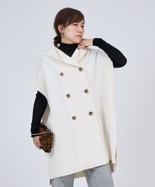 DESIGNWORKS(デザインワークス)の「【一部店舗限定】【セットアップ対応】接結ダブルフェイス半袖ジャケット(テーラードジャケット・レディース・グレー/ブラック/オフホワイト・フリー)」の20枚目の写真