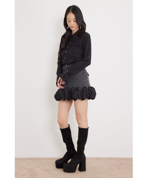 rienda(リエンダ)の「ベルトデザインブラウス 秋服 冬服(シャツ/ブラウス・レディース・ブラック/ホワイト/ライトピンク/マルチ・MEDIUM/SMALL)」の13枚目の写真