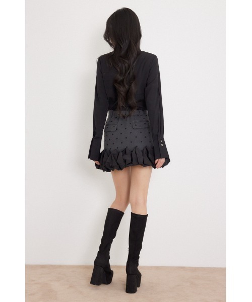 rienda(リエンダ)の「ベルトデザインブラウス 秋服 冬服(シャツ/ブラウス・レディース・ブラック/ホワイト/ライトピンク/マルチ・MEDIUM/SMALL)」の14枚目の写真