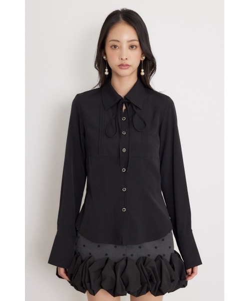 rienda(リエンダ)の「ベルトデザインブラウス 秋服 冬服(シャツ/ブラウス・レディース・ブラック/ホワイト/ライトピンク/マルチ・MEDIUM/SMALL)」の18枚目の写真