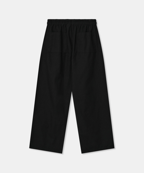 THEENDQUESTION(ジエンドクエスチョン)の「コットンバンディングワイドパンツ / ブラック(その他パンツ・レディース・その他・1/2)」の2枚目の写真
