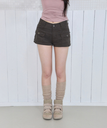 MULTI POCKET CARGO SHORTS DEEP BROWN