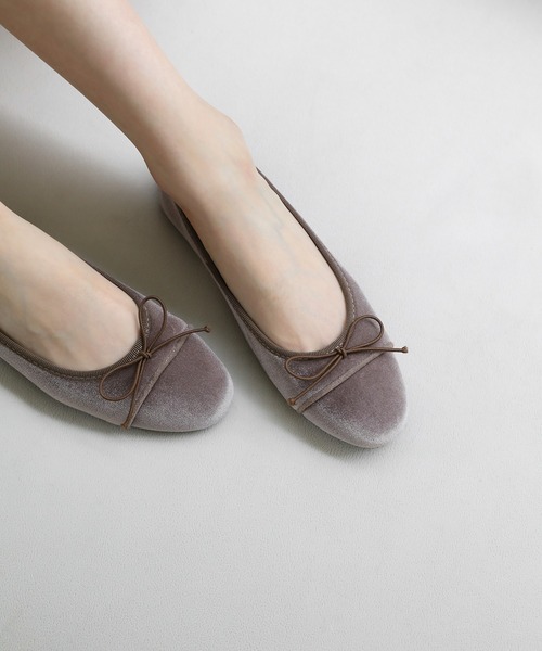 SAPPUN(サプン)の「Doroa(ドロア)リボンベルベットフラットパンプス(220-65101)SAPPUN(サプン)(パンプス・レディース・ブラック/ピンク/ブラウン・24.5/24/23.5/23/22.5)」の10枚目の写真