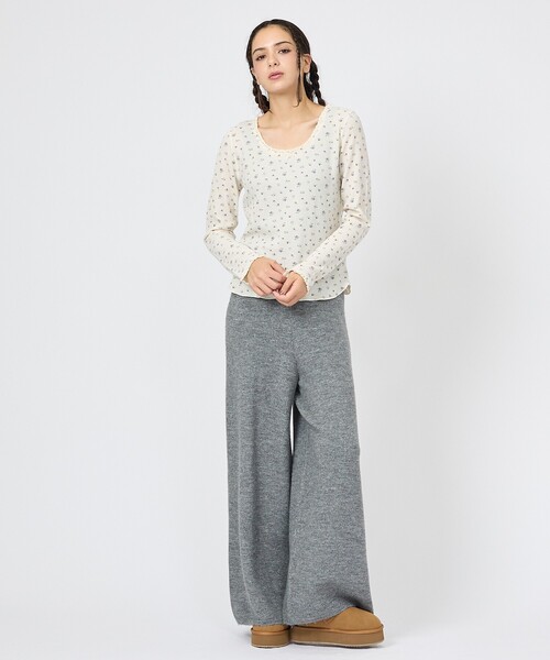 JEMORGAN（ジェーイーモーガン）の「【JEMORGAN/ジェーイーモーガン】レーストリミングカットソー/JG022-59S/ワッフル/トップス/花柄/レース（Tシャツ/カットソー・レディース・その他3/その他1/その他2/その他4・フリー）」の21枚目の写真