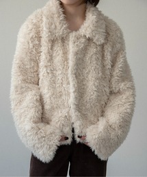 long pile fur short jacket / ロングパイルファーショートジャケット