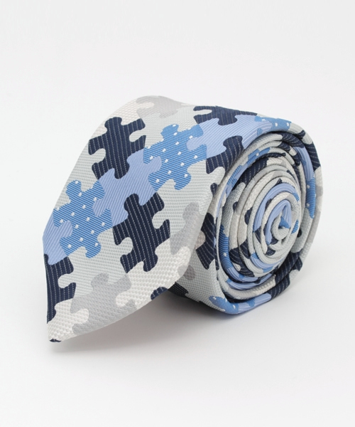giraffe（ジラフ）の「パズルタイ BLUE（ネクタイ・メンズ・ブルー・FREE）」の4枚目の写真
