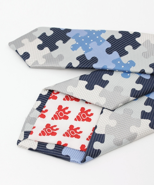 giraffe（ジラフ）の「パズルタイ BLUE（ネクタイ・メンズ・ブルー・FREE）」の5枚目の写真