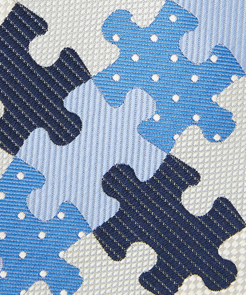 giraffe（ジラフ）の「パズルタイ BLUE（ネクタイ・メンズ・ブルー・FREE）」の2枚目の写真