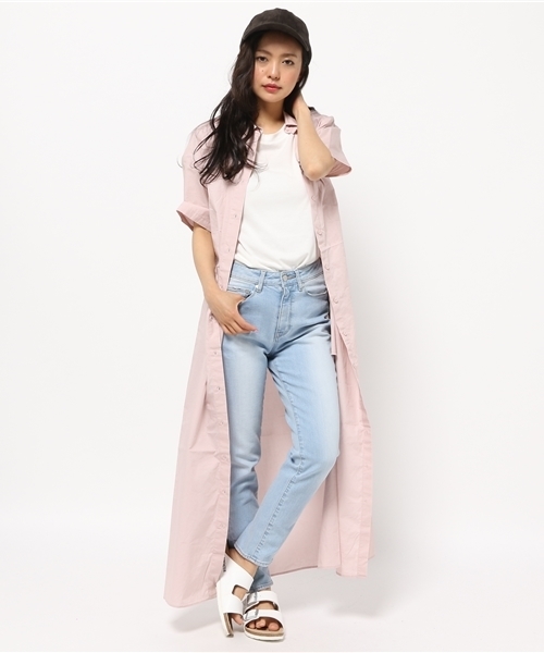 SIDE SLIT MAXI SHIRTS OP シャツ/ブラウス