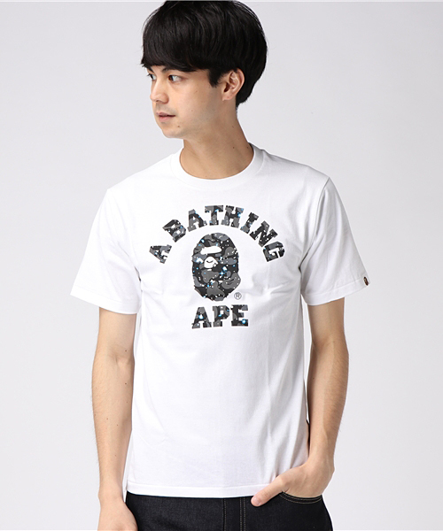 bape space camo college tee