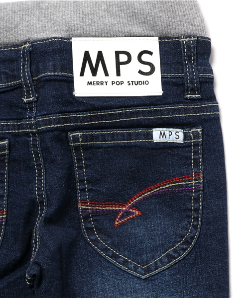 Right-on（ライトオン）の「【MPS】デニムレインボースキニー（デニムパンツ・キッズ・ダークインディゴブルー・120/100/130/110/140/90）」の6枚目の写真