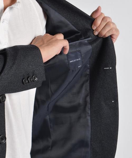 SHIPS JET BLUE(シップスジェットブルー)の「SHIPS JET BLUE: フランネル LANA 2Bジャケット■(テーラードジャケット・メンズ・チャコールグレー/ネイビー・SMALL/MEDIUM/LARGE)」の9枚目の写真