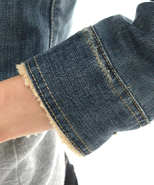 rosebullet（ローズブリット）の「１１ｏｚデニムＸボア（デニムジャケット・レディース・ネイビー系・1/2）」の7枚目の写真