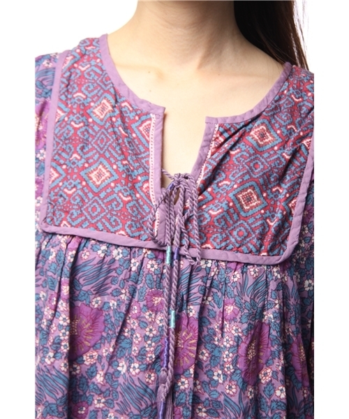 Another Edition（アナザーエディション）の「AE FLW BORD エスニックOP（ワンピース・レディース・ライラック/ピンク/コバルトブルー・フリー）」の6枚目の写真