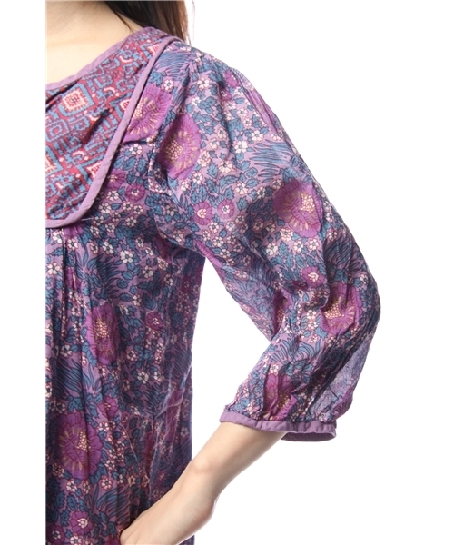 Another Edition（アナザーエディション）の「AE FLW BORD エスニックOP（ワンピース・レディース・ライラック/ピンク/コバルトブルー・フリー）」の8枚目の写真