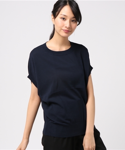 N.（N. Natural Beauty Basic）（エヌエヌナチュラルビューティーベーシック）の「ハイツイストコットンモダールニット（ニット/セーター・レディース・ブルー/ピンク/ホワイト/ベージュ/ネイビー・MEDIUM）」の18枚目の写真