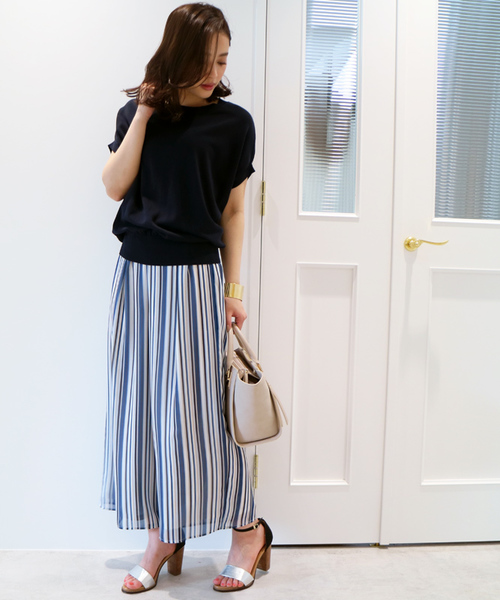 N.（N. Natural Beauty Basic）（エヌエヌナチュラルビューティーベーシック）の「ハイツイストコットンモダールニット（ニット/セーター・レディース・ブルー/ピンク/ホワイト/ベージュ/ネイビー・MEDIUM）」の19枚目の写真