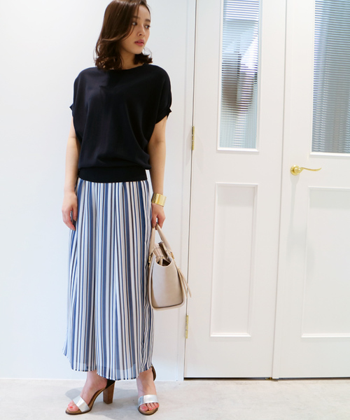 N.（N. Natural Beauty Basic）（エヌエヌナチュラルビューティーベーシック）の「ハイツイストコットンモダールニット（ニット/セーター・レディース・ブルー/ピンク/ホワイト/ベージュ/ネイビー・MEDIUM）」の20枚目の写真