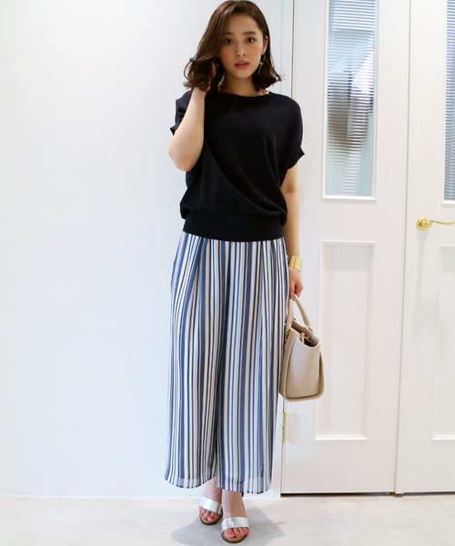 N.（N. Natural Beauty Basic）（エヌエヌナチュラルビューティーベーシック）の「ハイツイストコットンモダールニット（ニット/セーター・レディース・ブルー/ピンク/ホワイト/ベージュ/ネイビー・MEDIUM）」の21枚目の写真