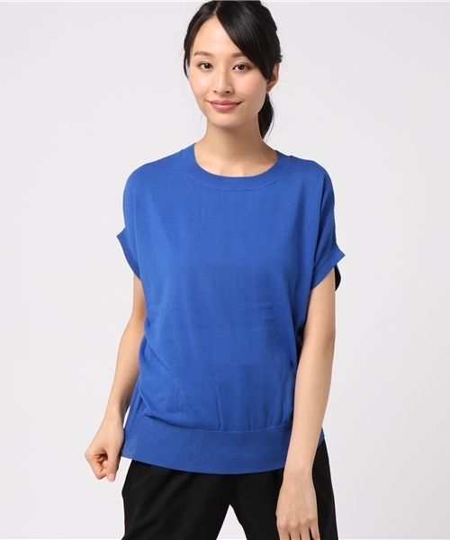N.（N. Natural Beauty Basic）（エヌエヌナチュラルビューティーベーシック）の「ハイツイストコットンモダールニット（ニット/セーター・レディース・ブルー/ピンク/ホワイト/ベージュ/ネイビー・MEDIUM）」の22枚目の写真