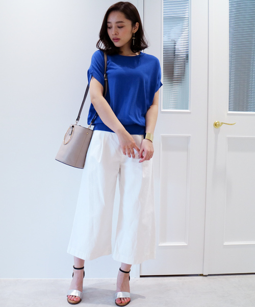 N.（N. Natural Beauty Basic）（エヌエヌナチュラルビューティーベーシック）の「ハイツイストコットンモダールニット（ニット/セーター・レディース・ブルー/ピンク/ホワイト/ベージュ/ネイビー・MEDIUM）」の11枚目の写真