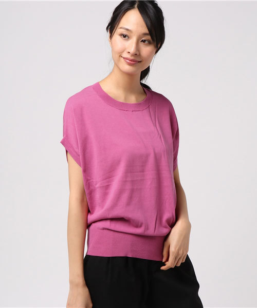 N.（N. Natural Beauty Basic）（エヌエヌナチュラルビューティーベーシック）の「ハイツイストコットンモダールニット（ニット/セーター・レディース・ブルー/ピンク/ホワイト/ベージュ/ネイビー・MEDIUM）」の13枚目の写真