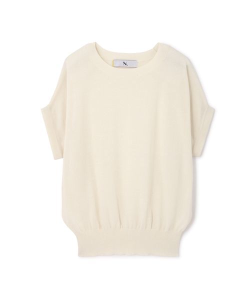 N.（N. Natural Beauty Basic）（エヌエヌナチュラルビューティーベーシック）の「ハイツイストコットンモダールニット（ニット/セーター・レディース・ブルー/ピンク/ホワイト/ベージュ/ネイビー・MEDIUM）」の6枚目の写真
