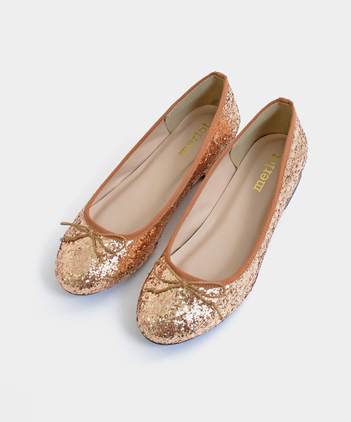 MERLOT(メルロー)の「グリッターラメバレエシューズ000-4489S(バレエシューズ・レディース・ブラック/レッド/ゴールド/マルチ・LL/M/S/L)」の22枚目の写真