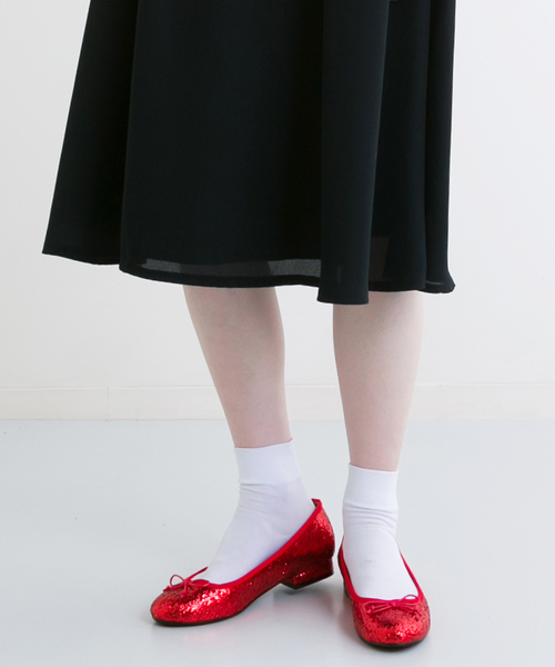 MERLOT(メルロー)の「グリッターラメバレエシューズ000-4489S(バレエシューズ・レディース・ブラック/レッド/ゴールド/マルチ・LL/M/S/L)」の11枚目の写真