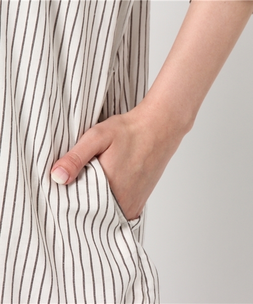 LBC(エルビーシー)の「刺繍ストライプワンピース (ワンピース・レディース・ブルー/ブラック/ホワイト・MEDIUM/LARGE)」の10枚目の写真