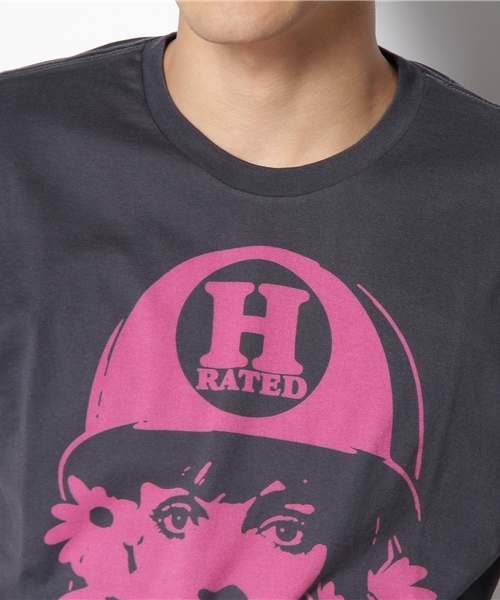 HYSTERIC GLAMOUR（ヒステリックグラマー）の「FLOWER GIRL pt T-SH（Tシャツ/カットソー・メンズ・レッド/ネイビー/ブラック・SMALL/MEDIUM/LARGE）」の6枚目の写真