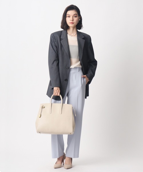 TOFF&LOADSTONE(トフアンドロードストーン)の「ジョリー(L)(トートバッグ・レディース・ブラック/アイボリー/グレー/ネイビー/ライトグリーン/レッド/ライトブルーグレー/ピンク/ベージュ/コバルトブルー/ピンク系その他/バイオレット/ホワイト/ライトベージュ/ダークブラウン/グレー系その他/グレー系その他2/ライトピンク/ブルー/ライトイエロー/パープル/ブルー系/ピンク系/ライトグレー系/ブルー系5/ピンク系その他2/ブルー系6・FREE/00)」の3枚目の写真