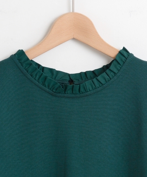 MAJESTIC LEGON（マジェスティックレゴン）の「【WEB限定価格】袖口リボン異素材プルオーバー（Tシャツ/カットソー・レディース・ダークグリーン/アイボリー/ボルドー/ブラック・MEDIUM）」の11枚目の写真