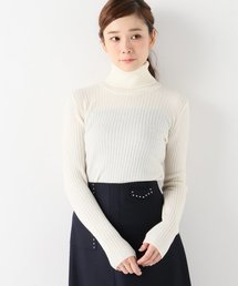 SLOBE IENA | 12G ウォッシャブルウール リブタートル◆(ニット/セーター)