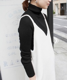 SLOBE IENA | 12G ウォッシャブルウール リブタートル◆(ニット/セーター)