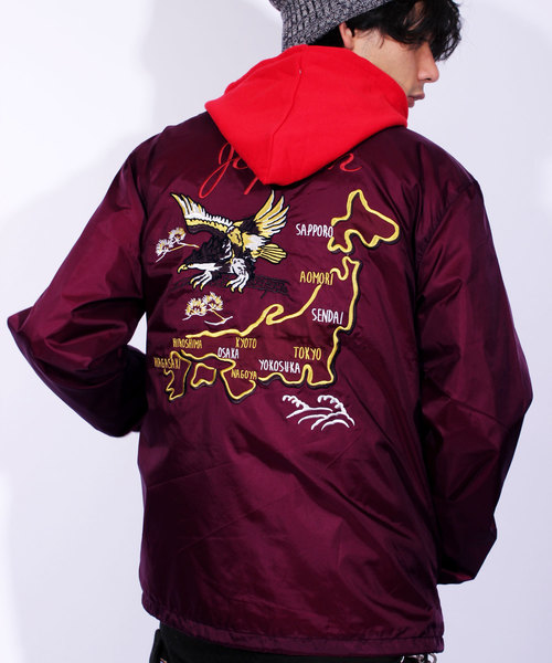 8(eight)（エイト）の「イーグル コーチジャケット 鷲 日本地図  