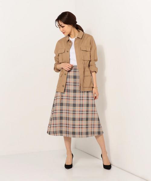 Jewel Changes（ジュエルチェンジズ）の「【WEB限定】JC コットン/麻 4ポケットジャケット / サファリジャケット（ミリタリージャケット・レディース・ベージュ/ナチュラル・ﾌﾘ-）」の18枚目の写真