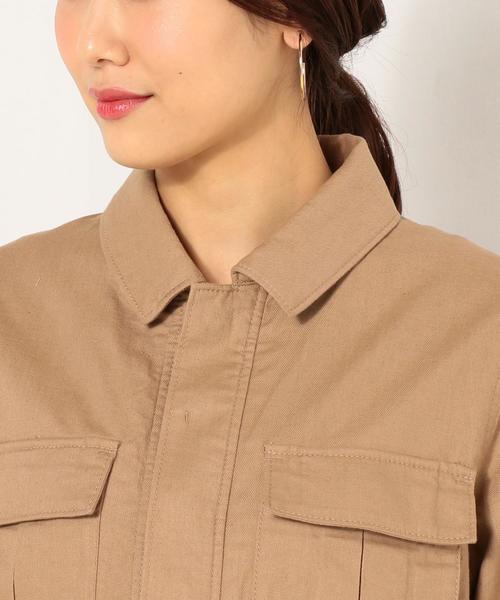 Jewel Changes（ジュエルチェンジズ）の「【WEB限定】JC コットン/麻 4ポケットジャケット / サファリジャケット（ミリタリージャケット・レディース・ベージュ/ナチュラル・ﾌﾘ-）」の3枚目の写真