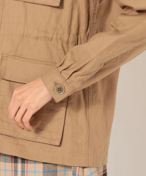 Jewel Changes（ジュエルチェンジズ）の「【WEB限定】JC コットン/麻 4ポケットジャケット / サファリジャケット（ミリタリージャケット・レディース・ベージュ/ナチュラル・ﾌﾘ-）」の14枚目の写真