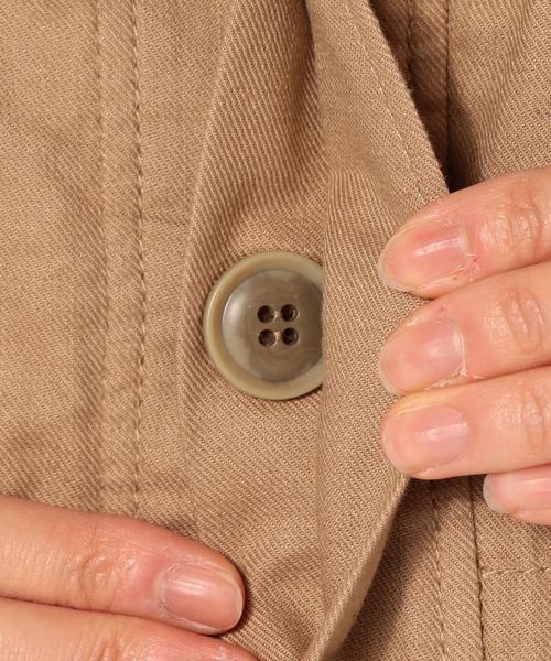Jewel Changes（ジュエルチェンジズ）の「【WEB限定】JC コットン/麻 4ポケットジャケット / サファリジャケット（ミリタリージャケット・レディース・ベージュ/ナチュラル・ﾌﾘ-）」の7枚目の写真