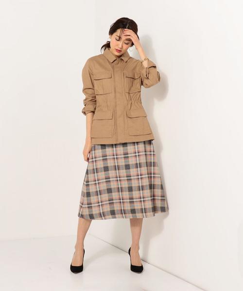 Jewel Changes（ジュエルチェンジズ）の「【WEB限定】JC コットン/麻 4ポケットジャケット / サファリジャケット（ミリタリージャケット・レディース・ベージュ/ナチュラル・ﾌﾘ-）」の4枚目の写真