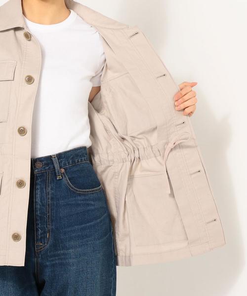 Jewel Changes（ジュエルチェンジズ）の「【WEB限定】JC コットン/麻 4ポケットジャケット / サファリジャケット（ミリタリージャケット・レディース・ベージュ/ナチュラル・ﾌﾘ-）」の17枚目の写真