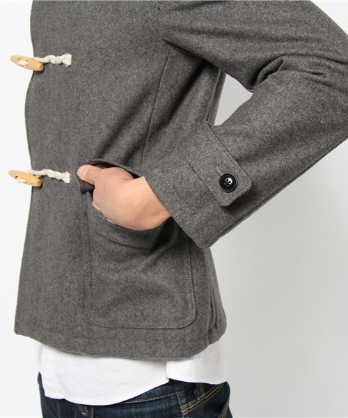 UNION STATION(ユニオンステーション)の「ショートダッフルブルゾン(ダッフルコート・メンズ・ブラック/グレー/ブルー/ネイビー/キャメル/レッド・MEDIUM/LARGE/LL)」の11枚目の写真